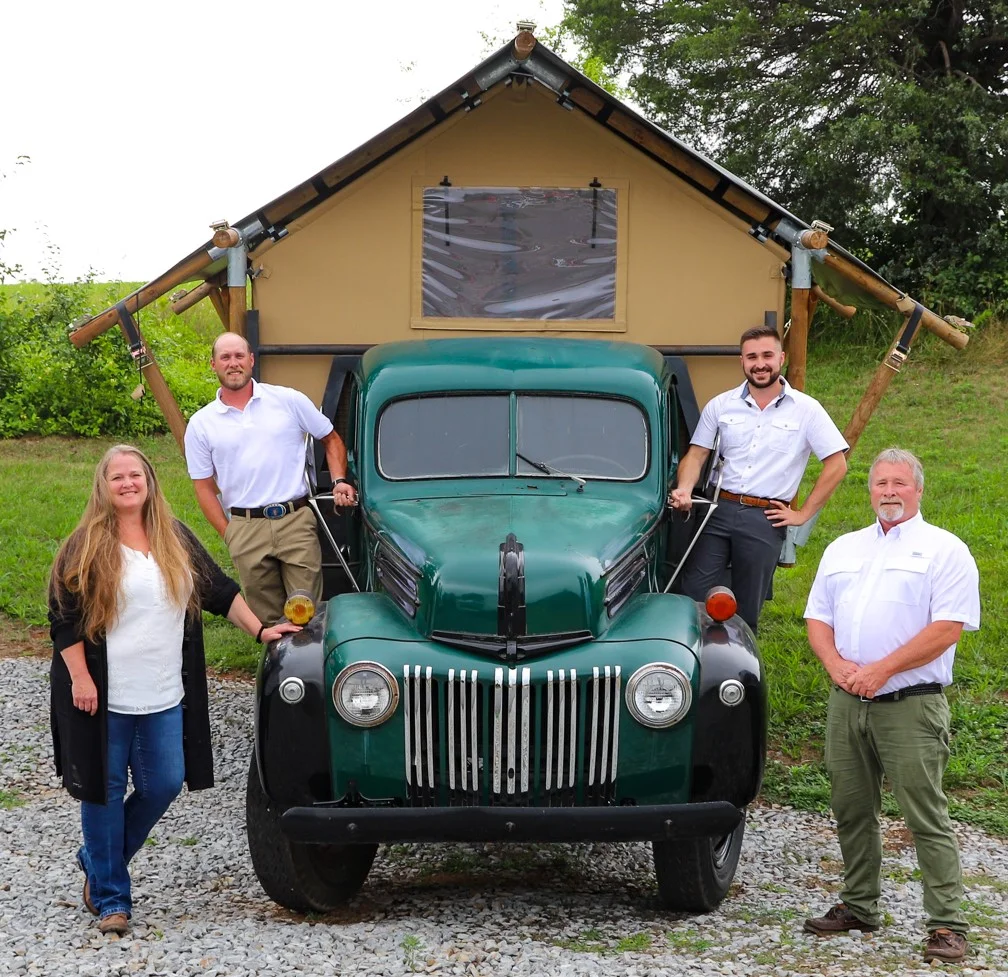 Pictured left to right: Lisa, Shawn, Steven, and Rick of Tent Masters