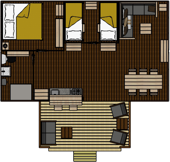 Comet Safari 49 Luxury Tent floorplan