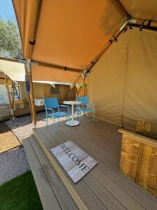 Buffalo Lodge Bicycle Resort angled tent image