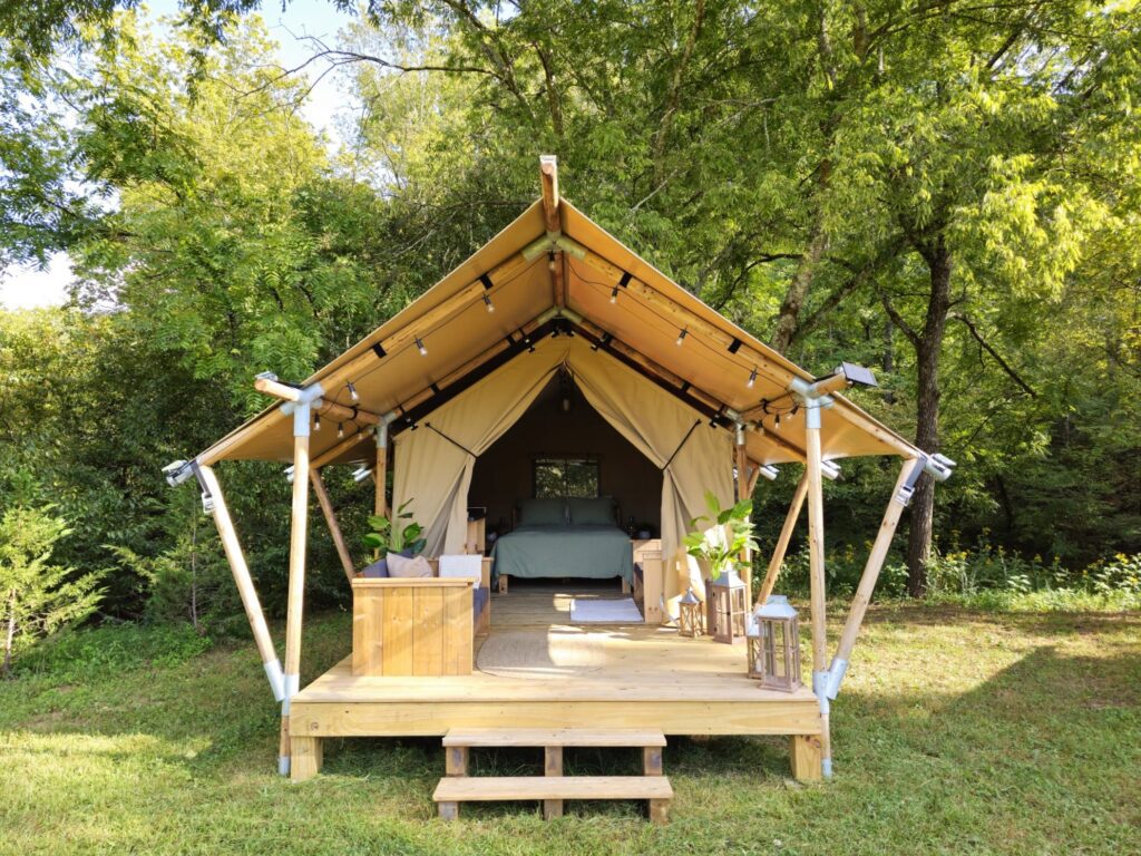 Luxury Safari Junior Glamping Tent 2025 front view.